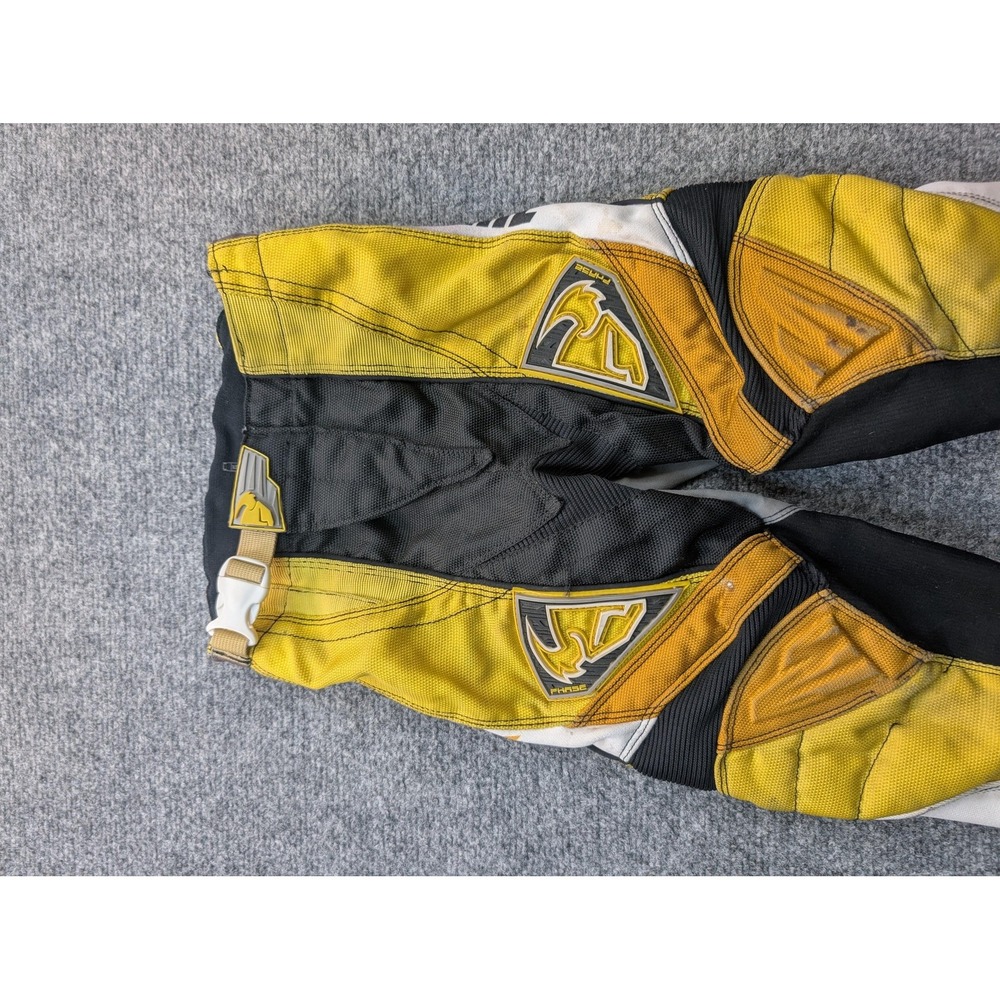 Thor MX Phase Youth 8 Motocross Pants Yellow Black‎ White Padded Off Road Racing - Picture 3 of 10
